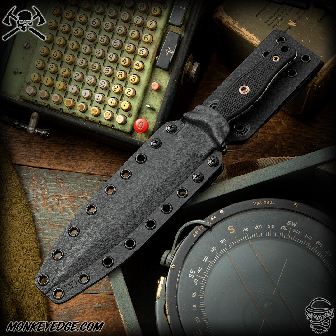 Monkey Edge - RMJ Tactical Fixed Blade: Kilroy - Acid Etched/Black