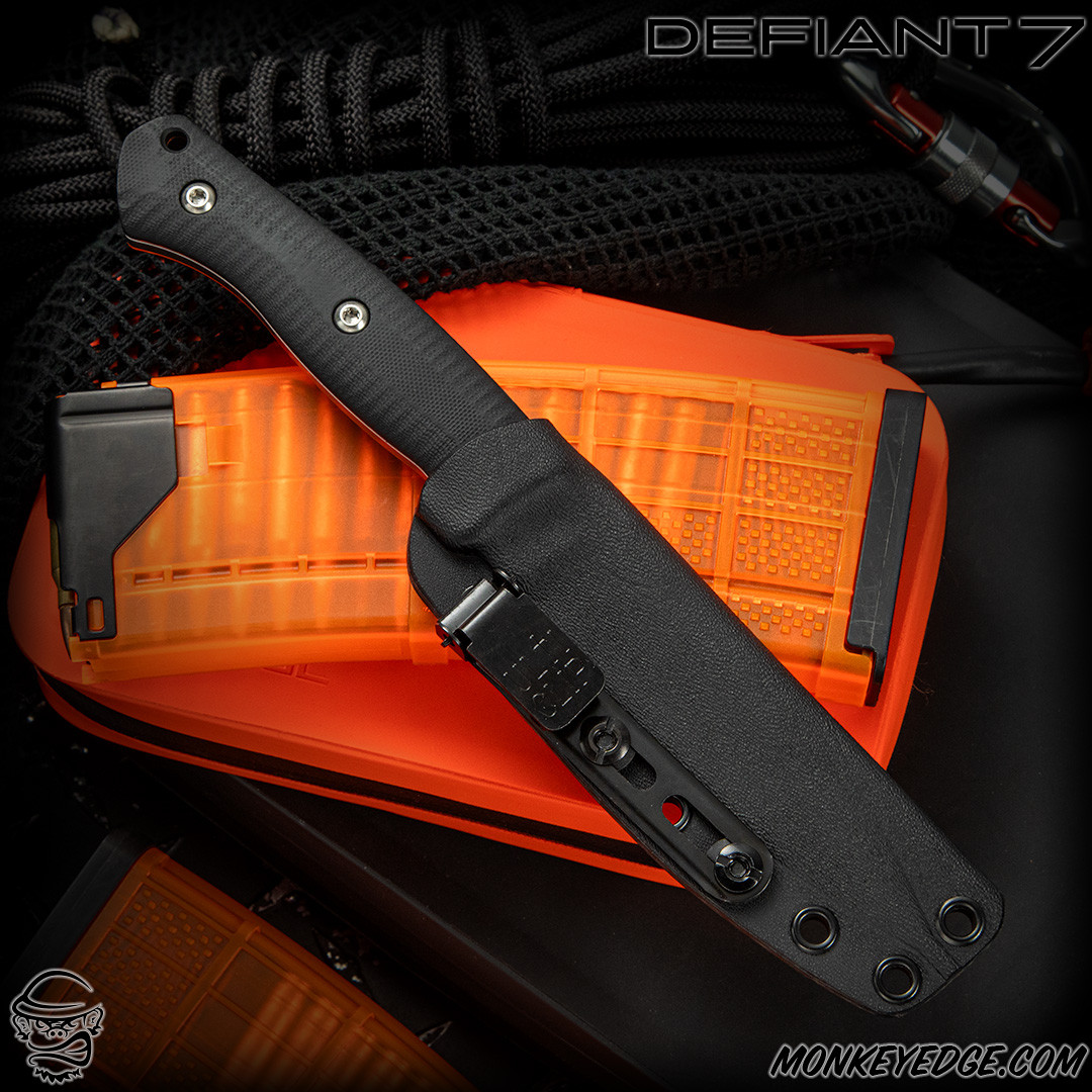 Monkey Edge - Defiant 7 Fixed: BK - Stonewashed/Black w/Orange Liners