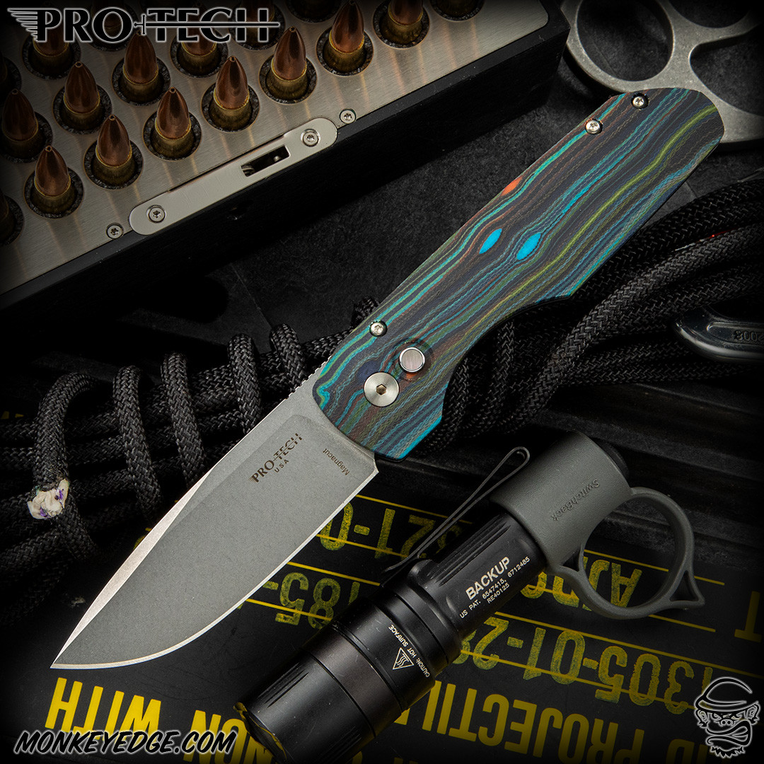 レジン　ハンドメイド　648 Monkey Edge - Pro-Tech Knives: Vero Synapse Auto - Stonewashed