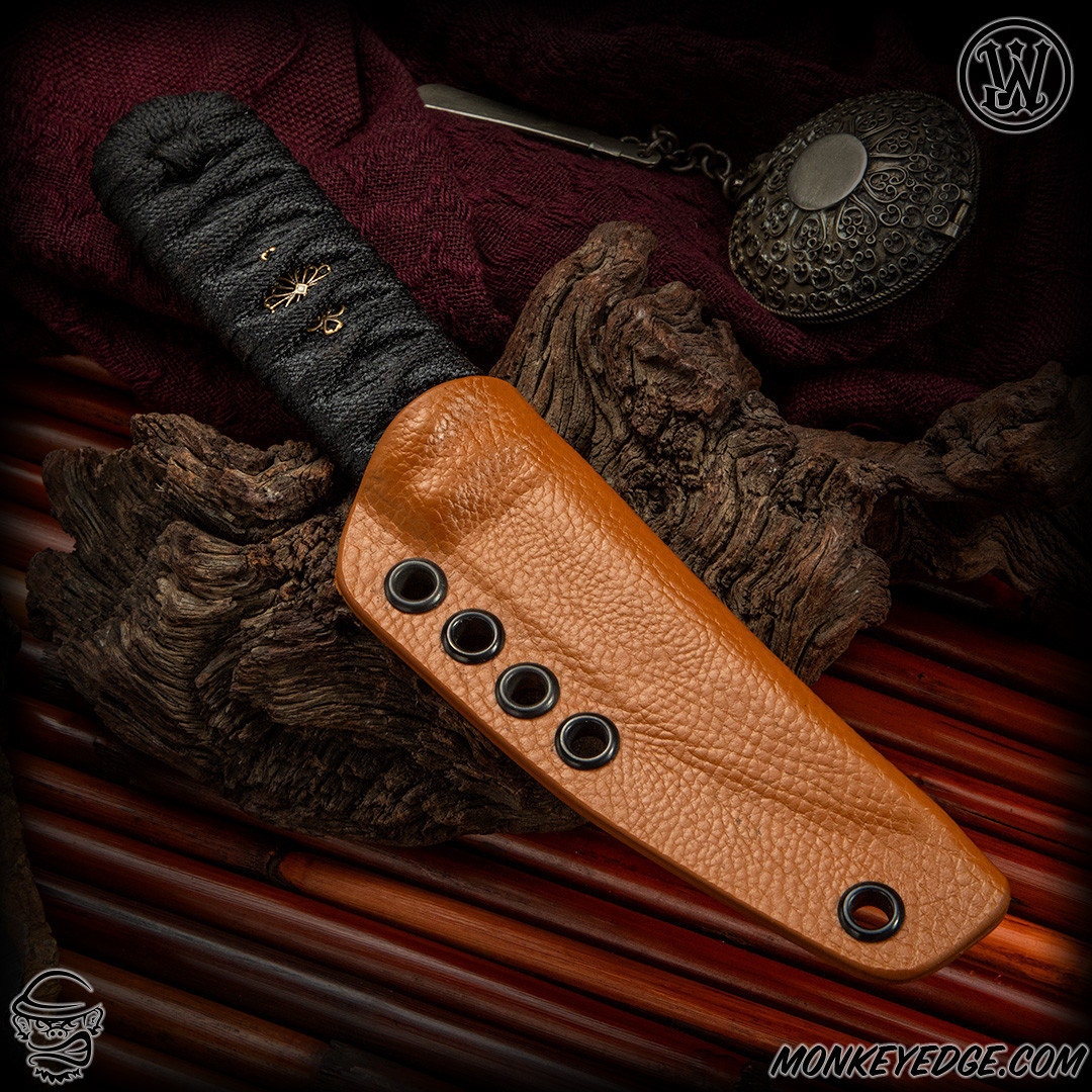 Monkey Edge - Joe Watson Small Kwaiken - Damascus/Cord Wrapped w