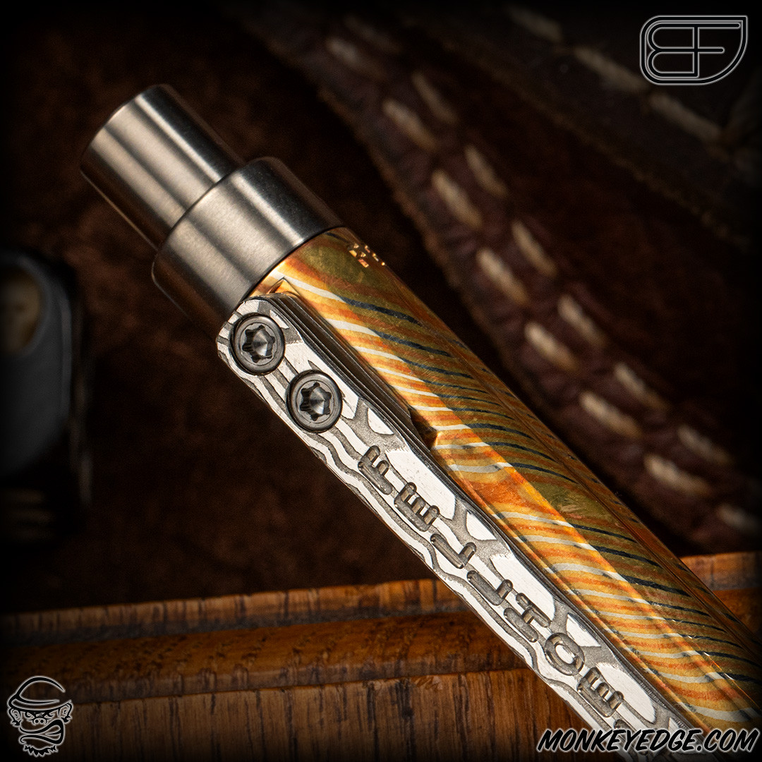 Monkey Edge - Fellhoelter TiCkler G2 Pen - Mokume Straight Fluted