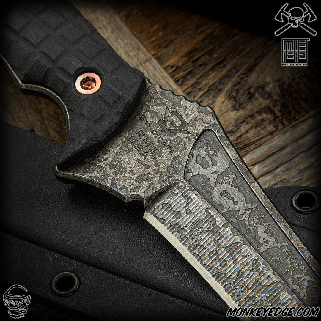 Monkey Edge - RMJ Tactical Fixed Blade: Wyvern - Acid Etched