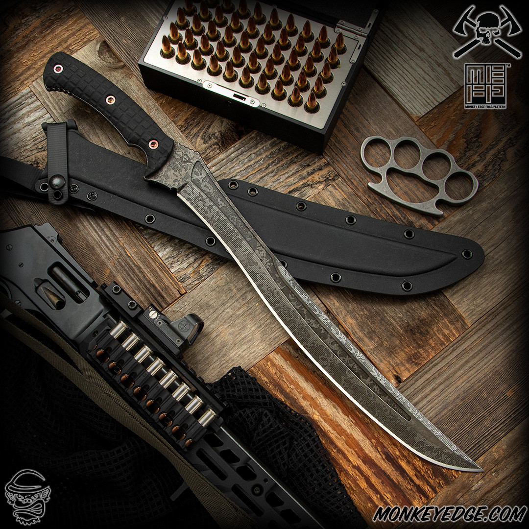 Monkey Edge - RMJ Tactical Fixed Blade: Wyvern - Acid Etched