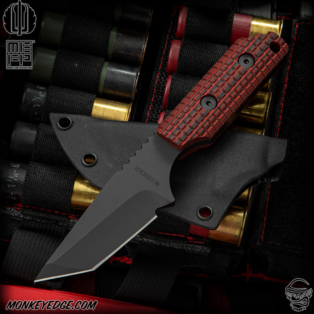 Monkey Edge - Strider Knives Fixed: DB - Black/Black Cherry Monkey