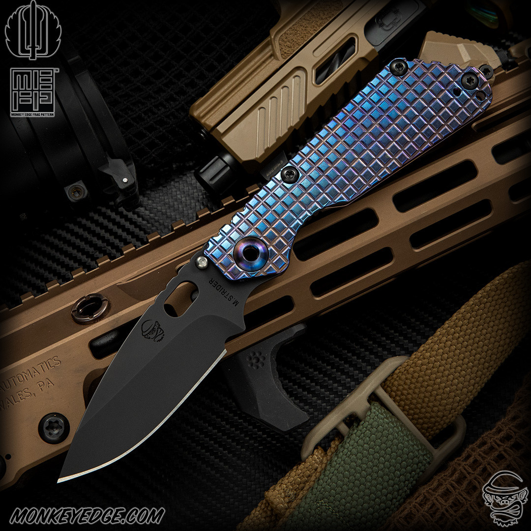 Monkey Edge - Strider Knives Folder: SnG 3/4 Grind - Black/Flamed