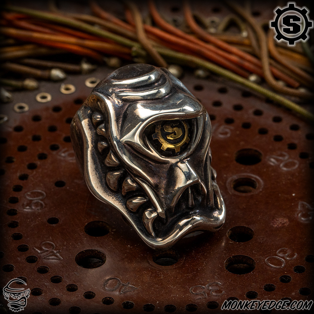 Monkey Edge - Starlingear Ring: Slyclops Puncher - Silver/Brass Monkey Edge - Starlingear Ring: Slyclops Puncher - Silver/Brass