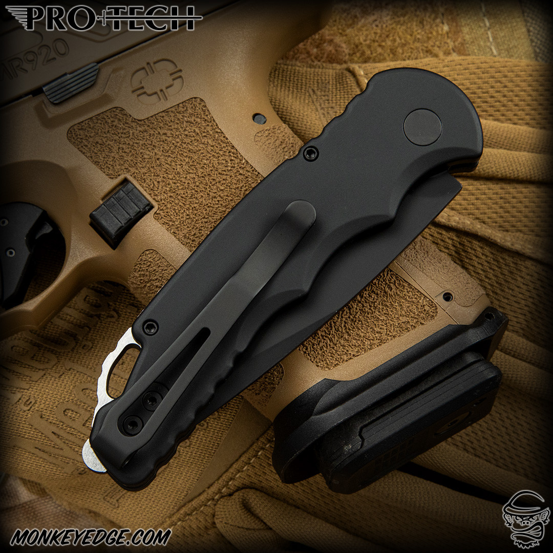 Monkey Edge - Pro-Tech Knives: TR-5 - Black/Black
