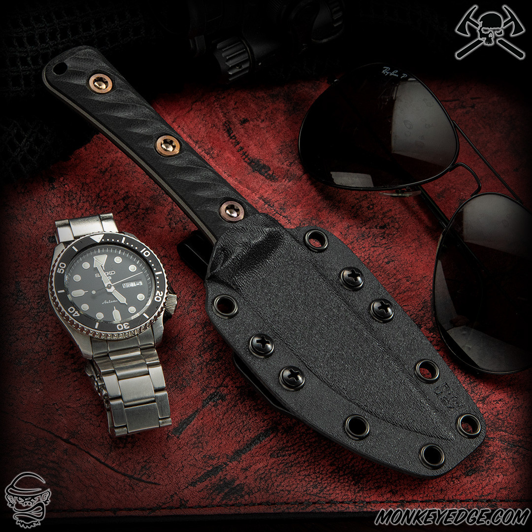 無印良品 RMJ-11B Monkey Edge - RMJ Tactical Fixed Blade: Utsidihi - Black
