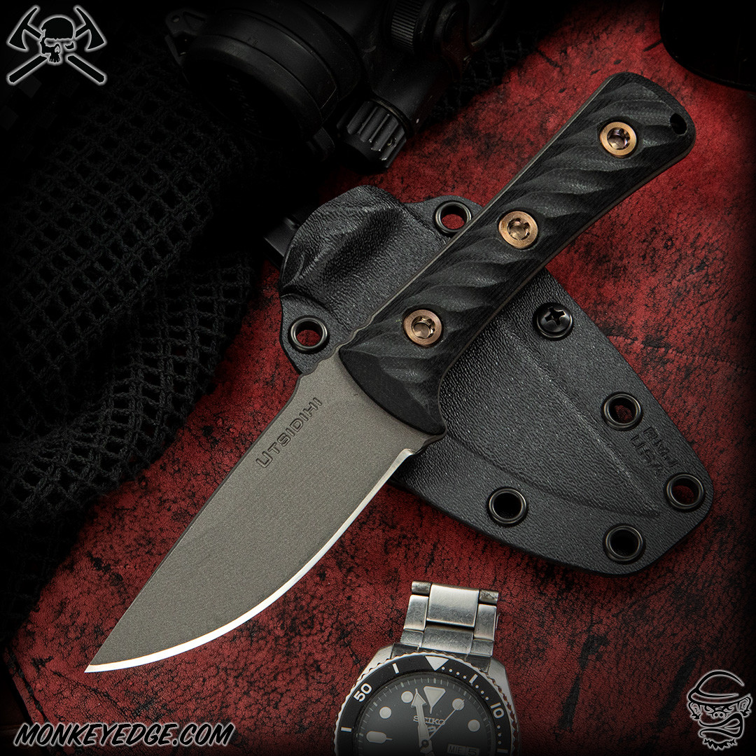 無印良品 RMJ-11B Monkey Edge - RMJ Tactical Fixed Blade: Utsidihi - Black