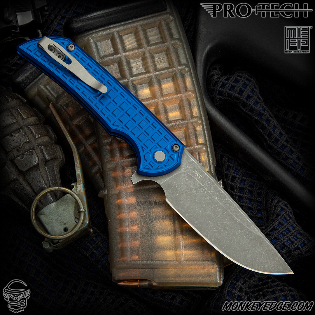 AlexanderLeeChang 「TYVEK GAMA」 Monkey Edge - Pro-Tech Knives: Mordax - Acid Washed/Blue Monkey