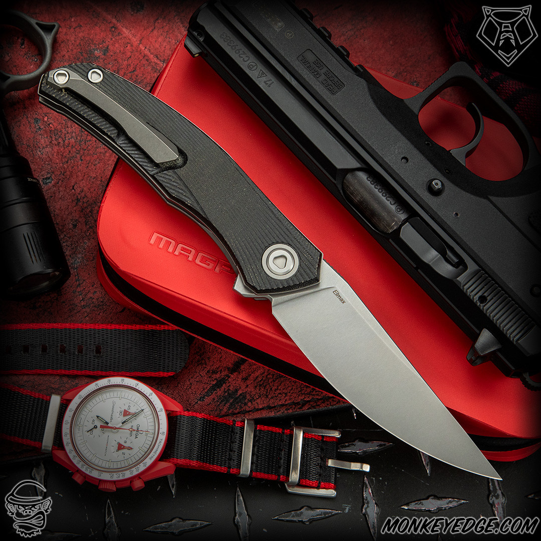 Monkey Edge - Shirogorov Knives: Q95 Ursus - Tumbled/Black Micarta