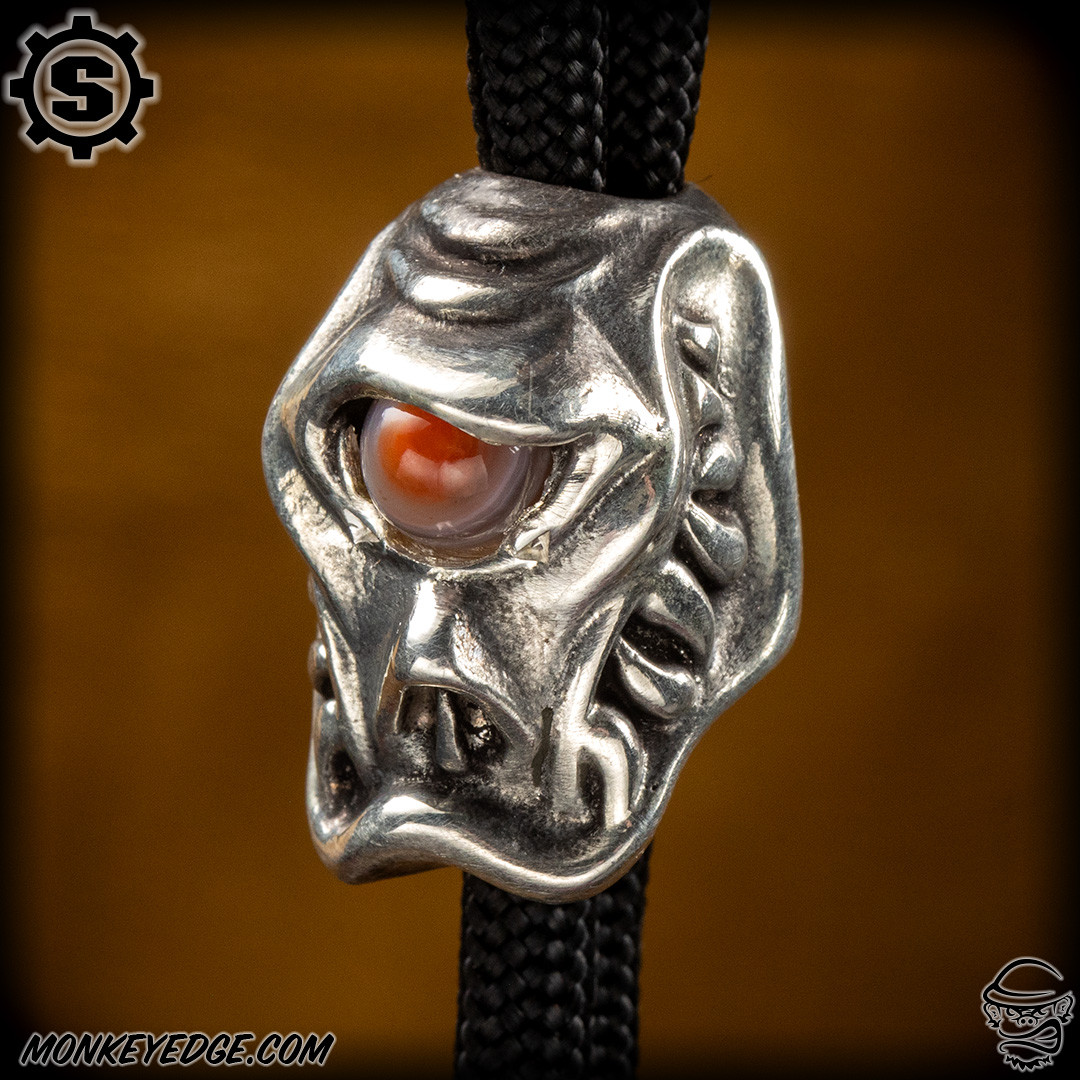 Monkey Edge - Starlingear Bead: Slyclops - Silver/Coprolite