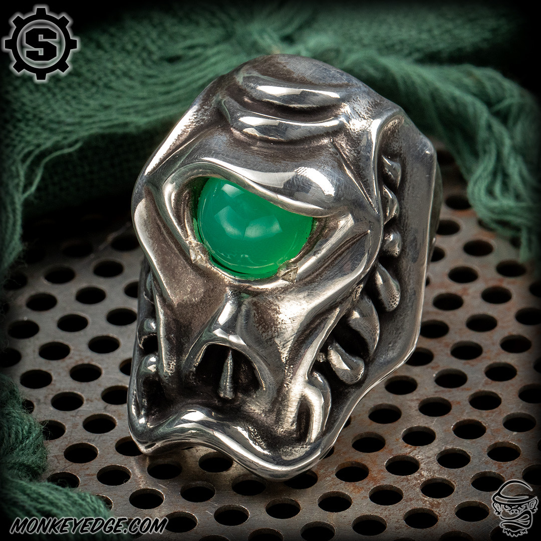 Monkey Edge - Starlingear Ring: Slyclops Puncher - Silver/Chrysophase