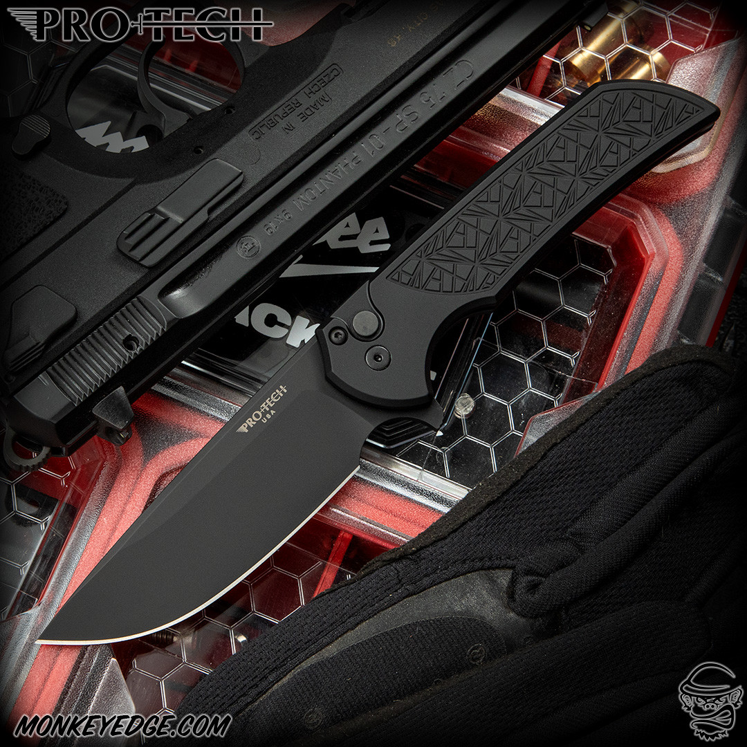 Monkey Edge - Pro-Tech Knives: Mordax - Black/Black Nexus