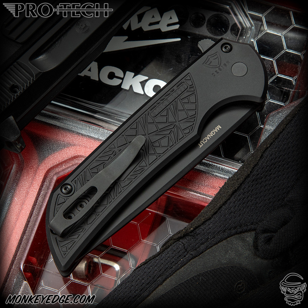Kaman GTX 23 黒杢目 Monkey Edge - Pro-Tech Knives: Mordax - Black/Black Nexus