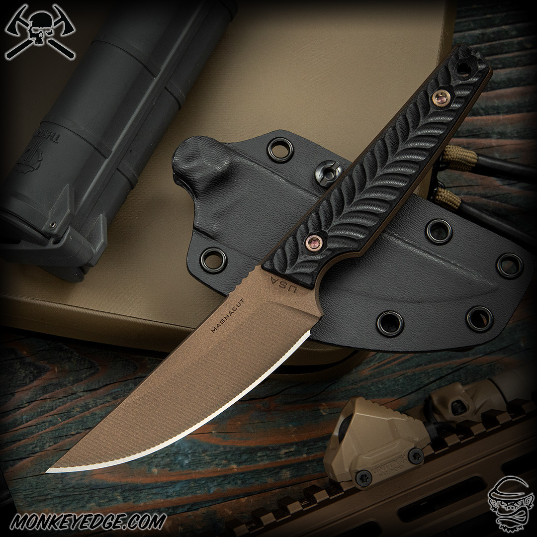 ニホンマムシ(レプリカ) Monkey Edge - RMJ Tactical Fixed Blade: Unmei - Midnight Bronze