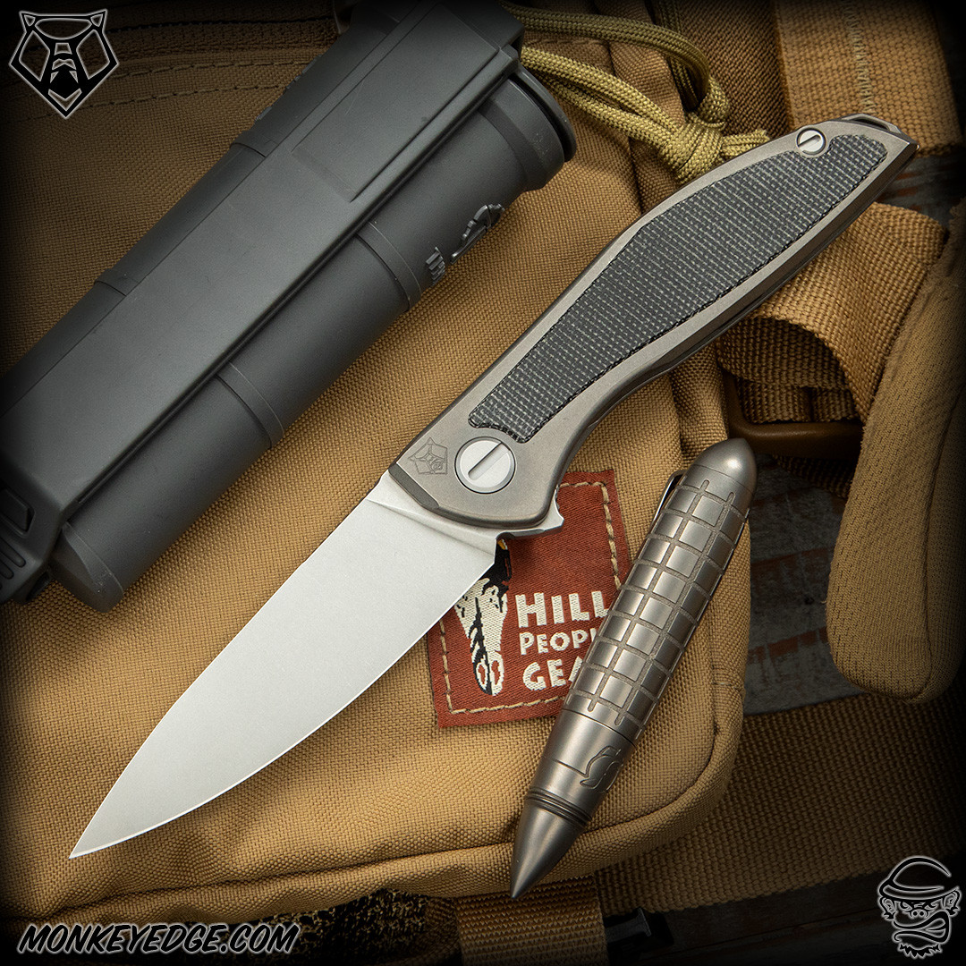 Monkey Edge - Shirogorov Knives: Neon NL - Tumbled/Black Micarta