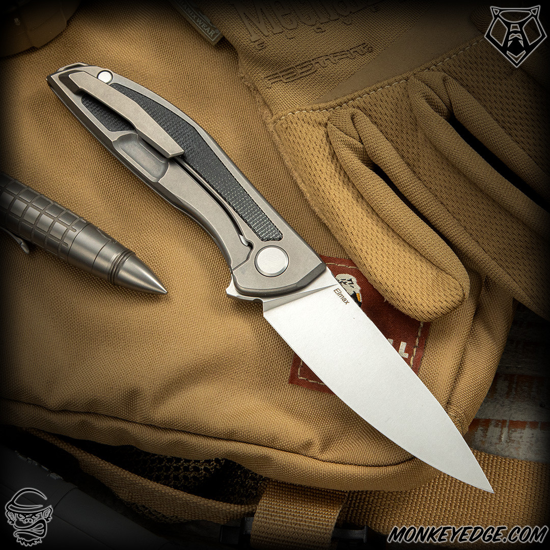 Monkey Edge - Shirogorov Knives: Neon NL - Tumbled/Black Micarta