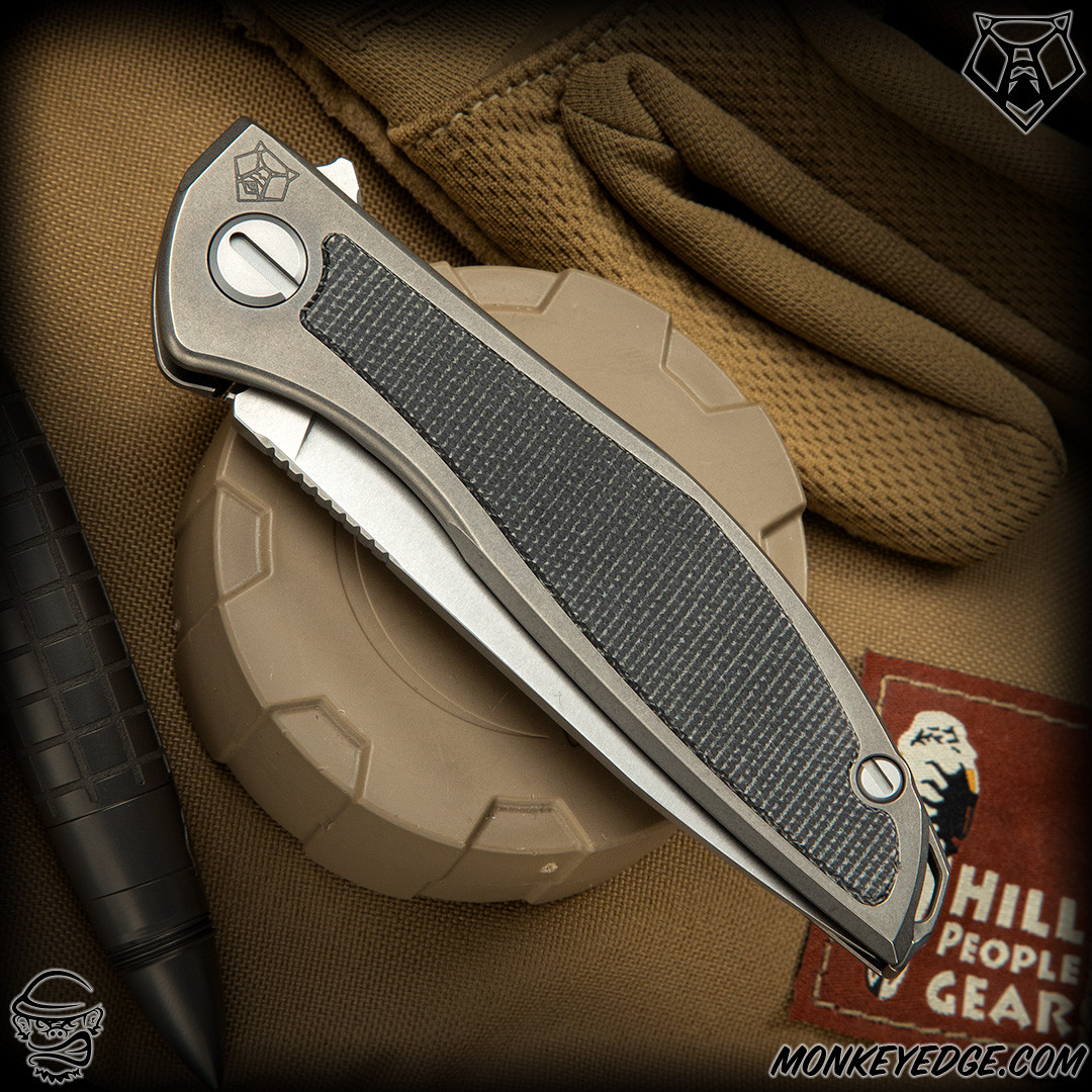 Monkey Edge - Shirogorov Knives: Neon NL - Tumbled/Black Micarta