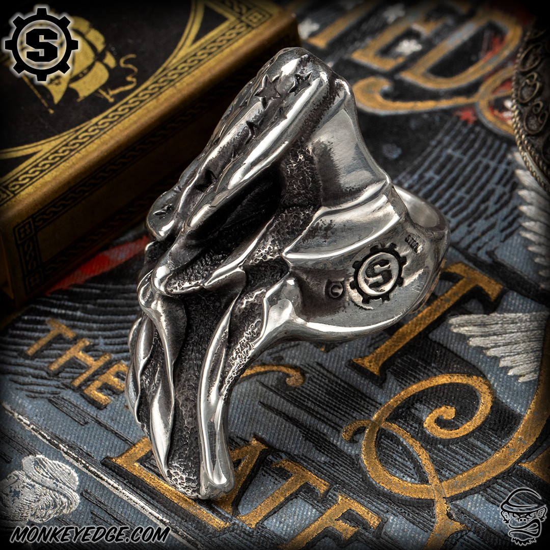Monkey Edge - Starlingear Ring: Deep State - Silver