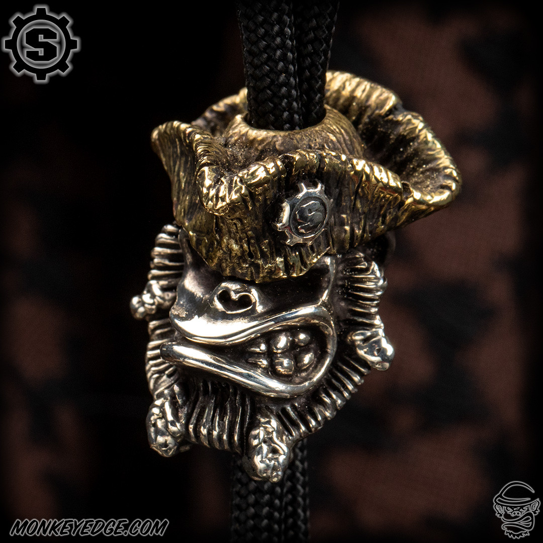 Monkey Edge - Starlingear Bead: Pirate Monkey - Silver/Brass