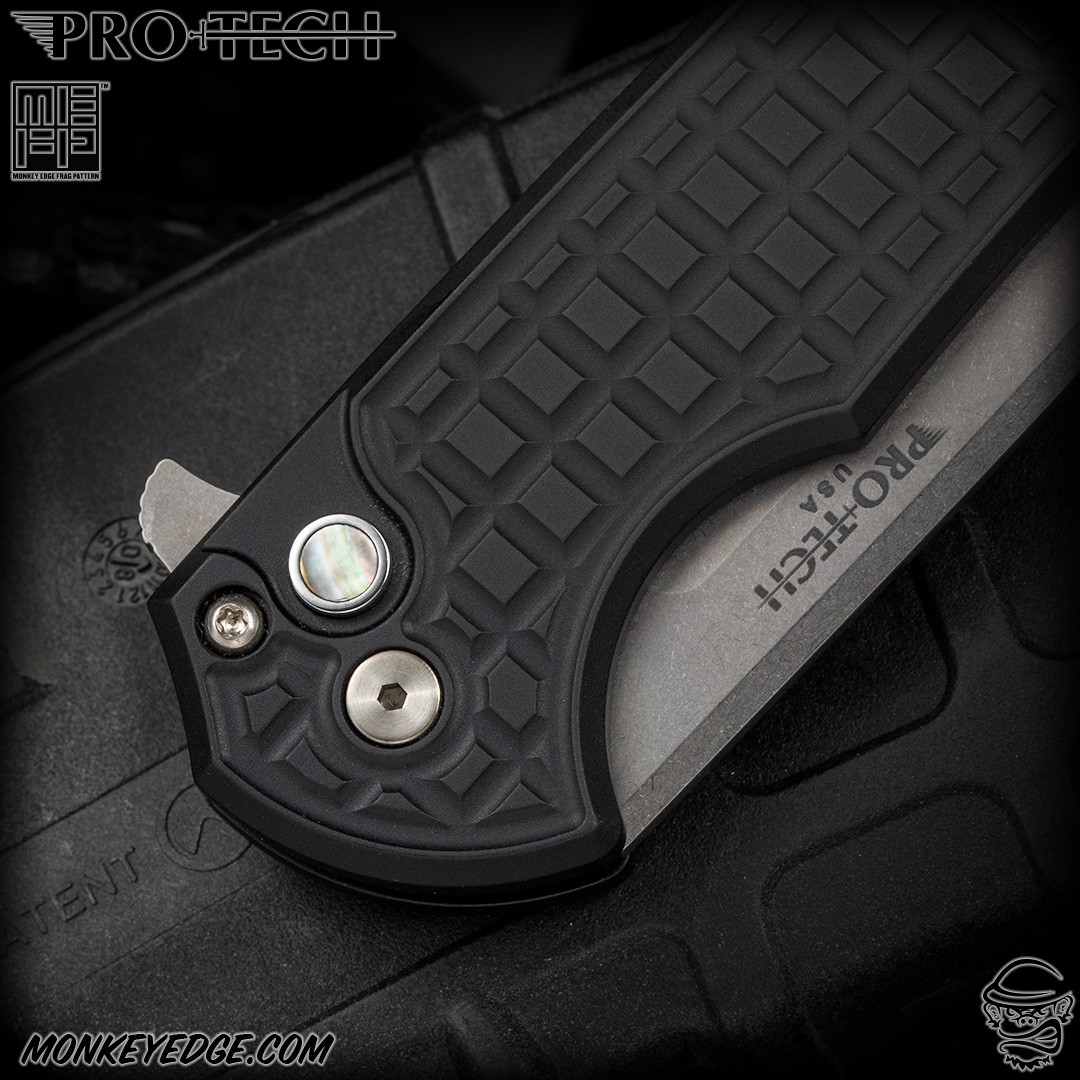Monkey Edge - Pro-Tech Knives: Mordax - Black/Green Monkey Edge