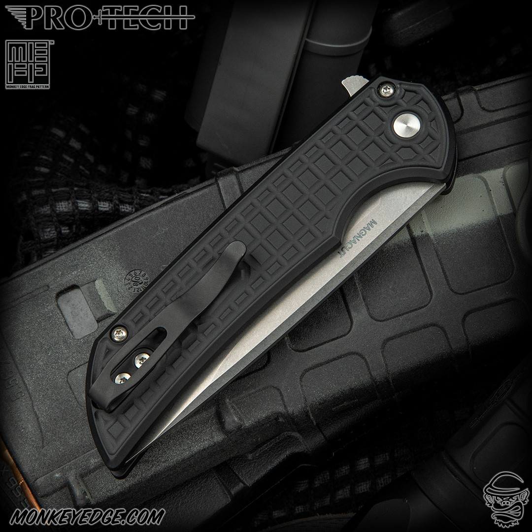 Monkey Edge - Pro-Tech Knives: Mordax - Black/Green Monkey Edge