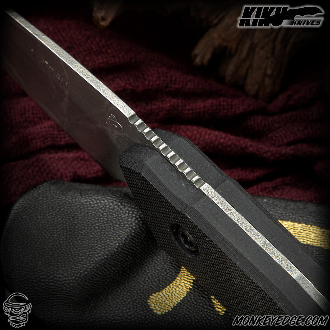 shikakumaru. Monkey Edge - Kiku Matsuda Knives: Shin-Kajika - Acid Etched/Black G10