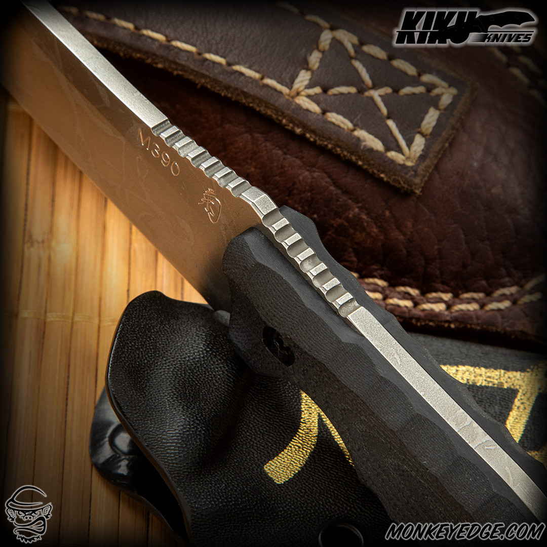 kikue 直接お引渡し商品です Monkey Edge - Kiku Matsuda Knives: Wakakusa - Acid Washed/Black G10