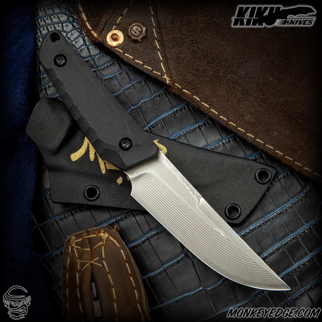 Monkey Edge - Kiku Matsuda Knives: Azami - Satin/Black G10
