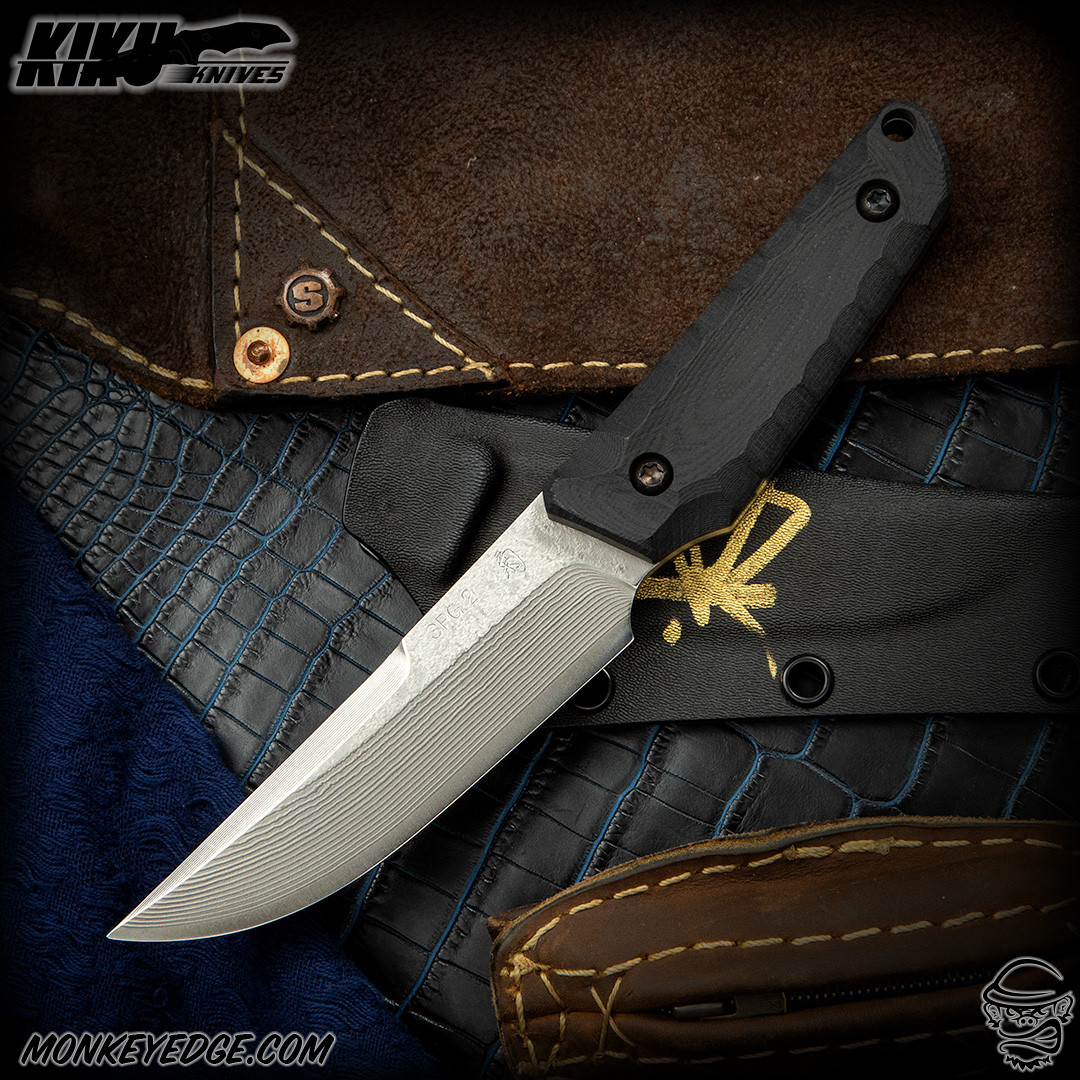 Monkey Edge - Kiku Matsuda Knives: Azami - Satin/Black G10
