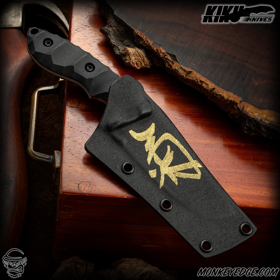 Monkey Edge - Kiku Matsuda Knives: Suwa - Damascus/Black G10
