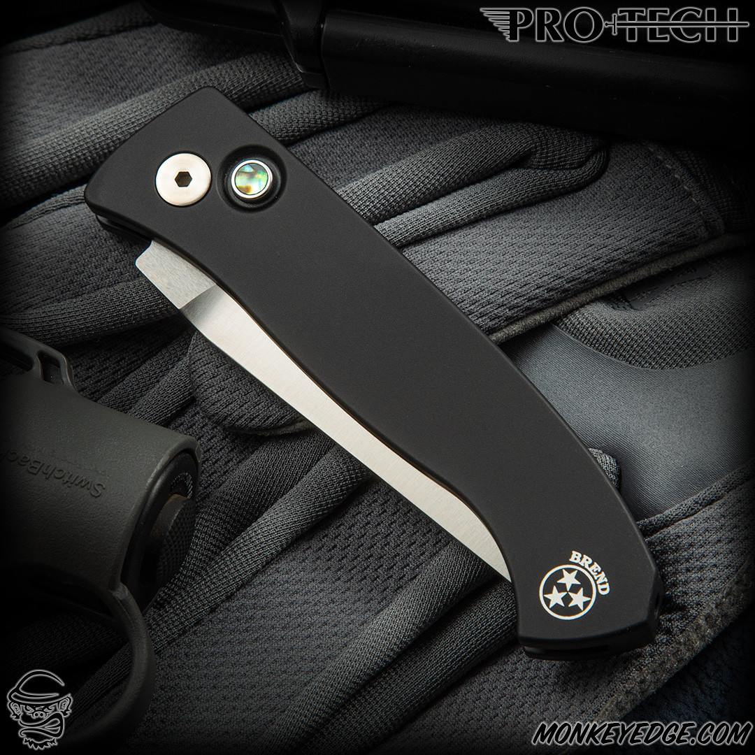 Monkey Edge - Pro-Tech Knives: Brend Classic - Satin/Black - Blade