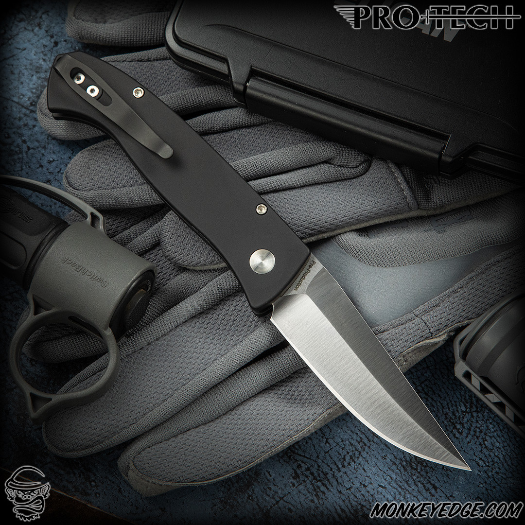 Monkey Edge - Pro-Tech Knives: Brend Classic - Satin/Black - Blade