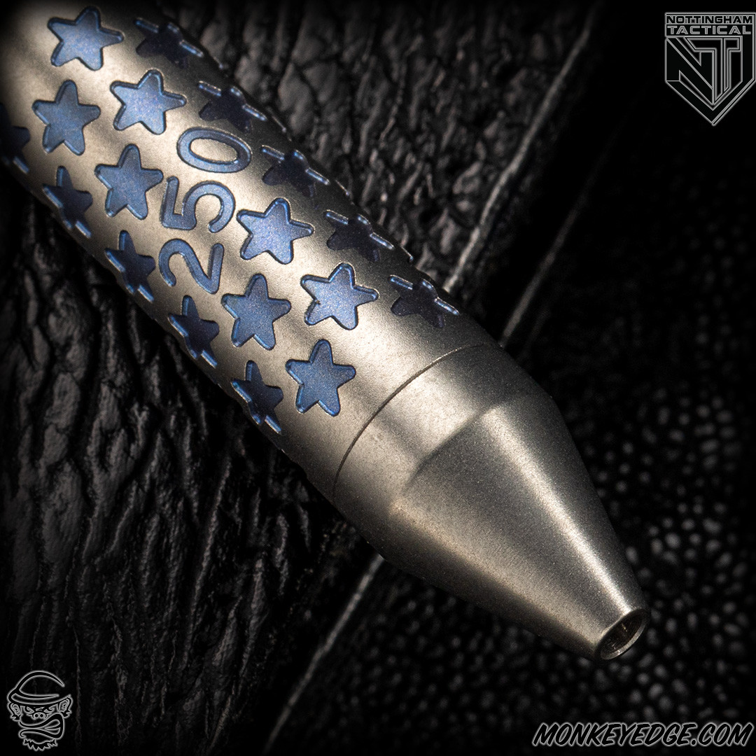 Monkey Edge - Nottingham Tactical Pen: G2 Mini - Titanium 250th