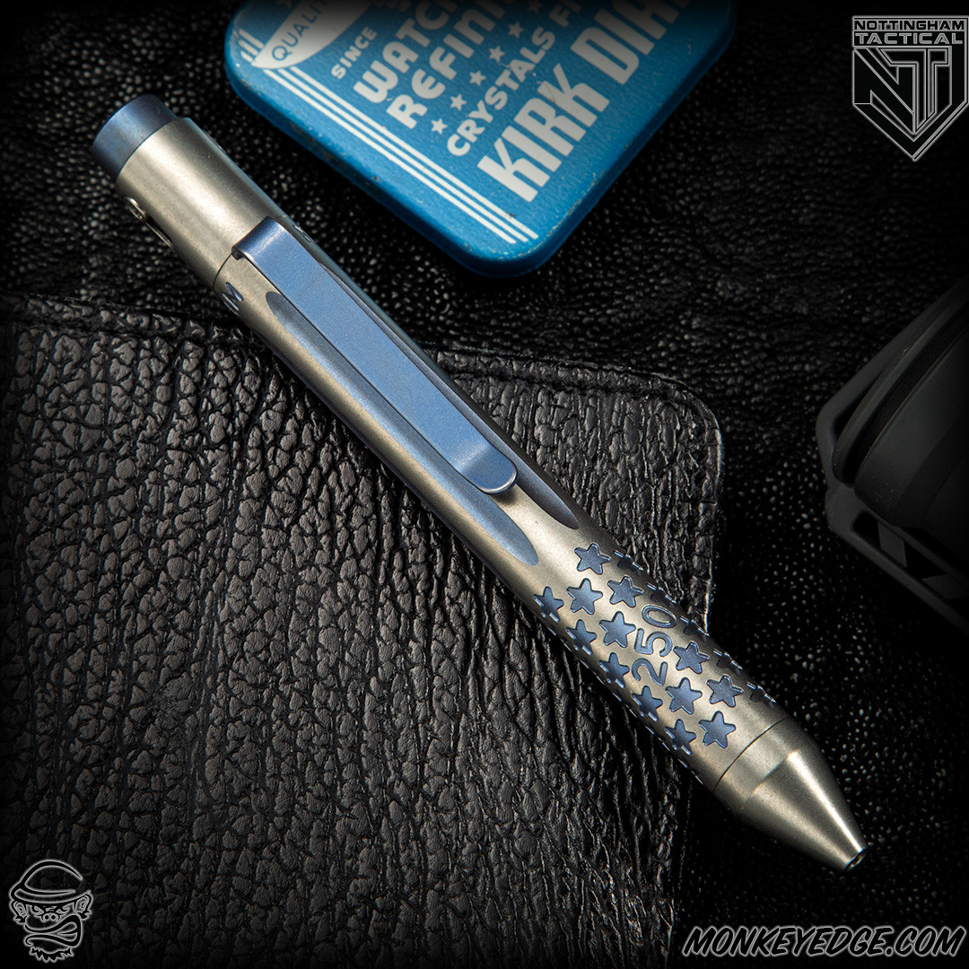 Monkey Edge - Nottingham Tactical Pen: G2 Mini - Titanium 250th