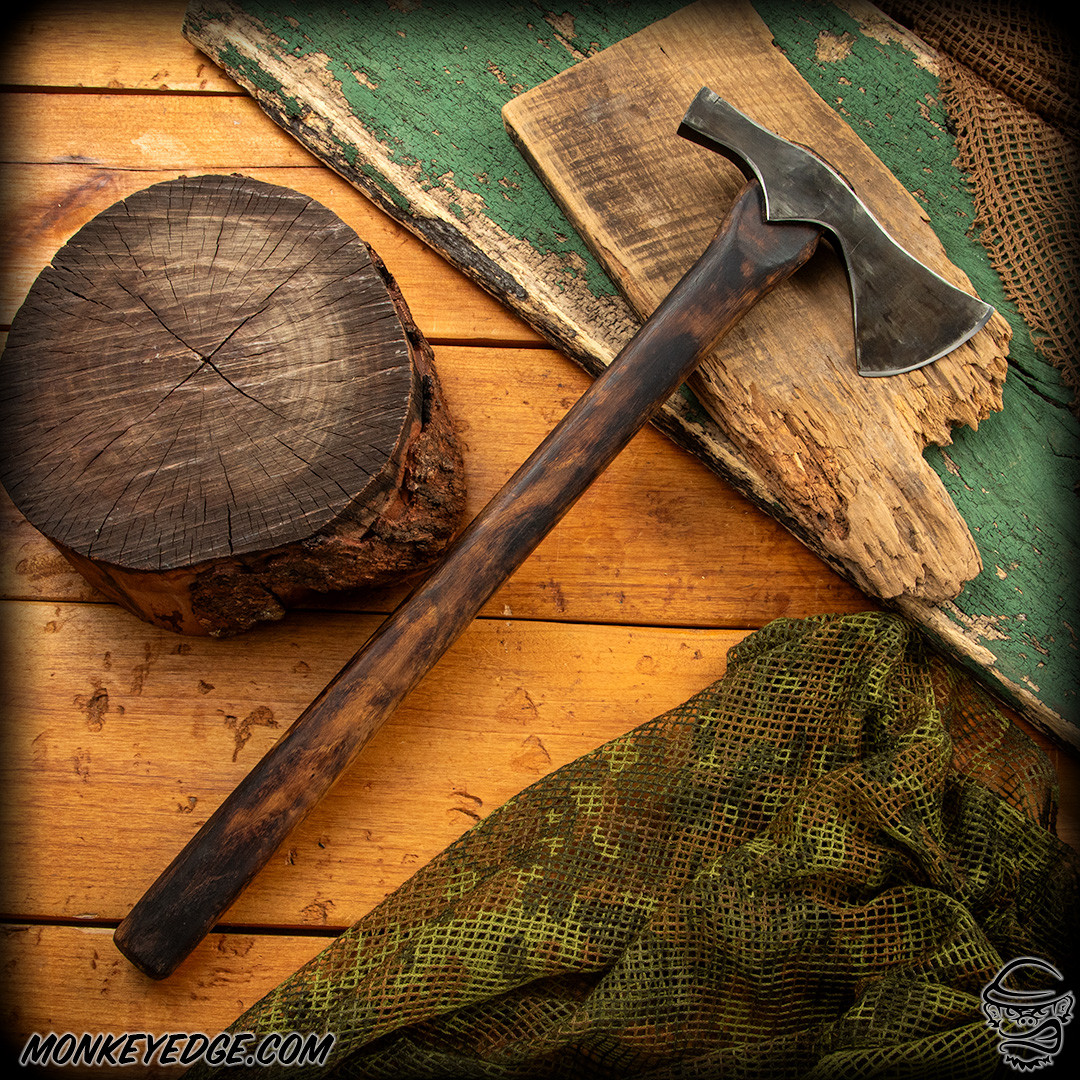 Monkey Edge - Elmer Roush: Viking Polled Axe w/Filework - Hickory