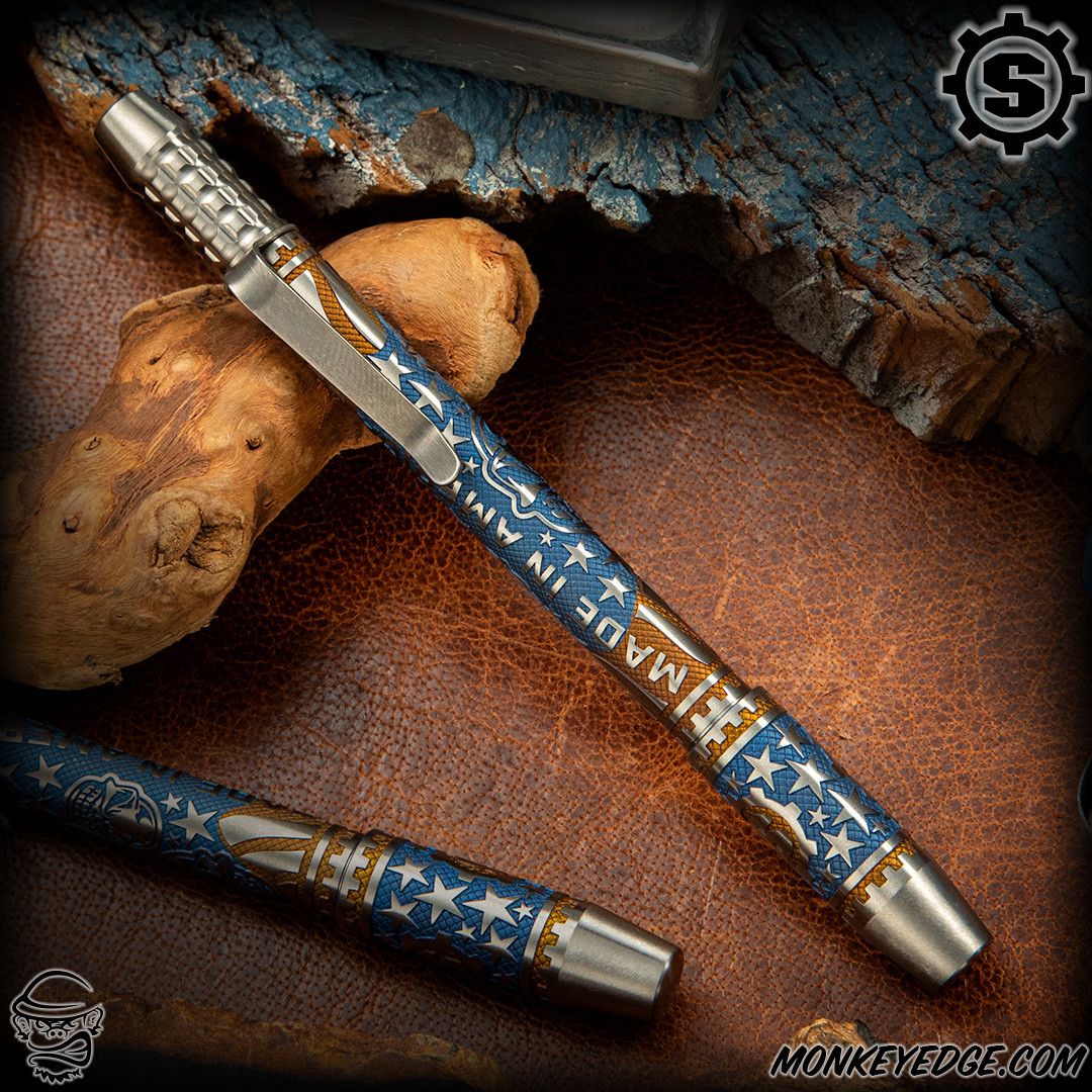 Monkey Edge - Starlingear x Ti2 Design: Techliner Pen - Titanium MIAC