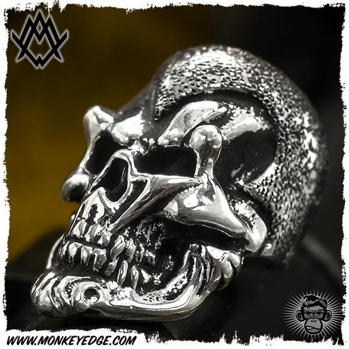 Ace Metal Works Bead: Ace Ming Skull Textured - Silver