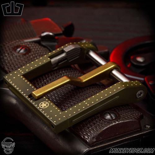 Blackside Customs Modular Belt Buckle + Handcuff Key Module Set - Brass 1941 Microbatch