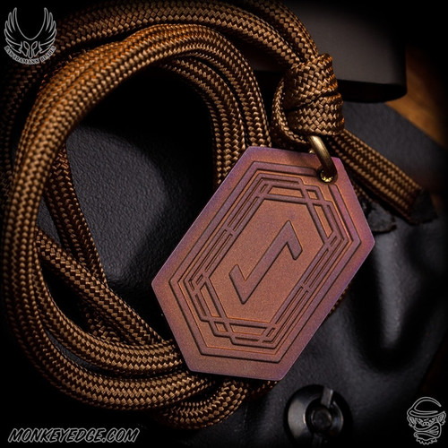 Bawidamann Pendant Rune Titanium: Eihwaz - Matte Bronze