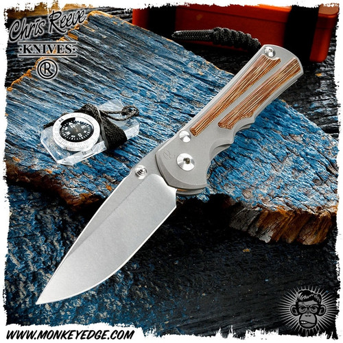 Chris Reeve Knives Folder: Inkosi Large Inlay - Drop Point Natural Micarta