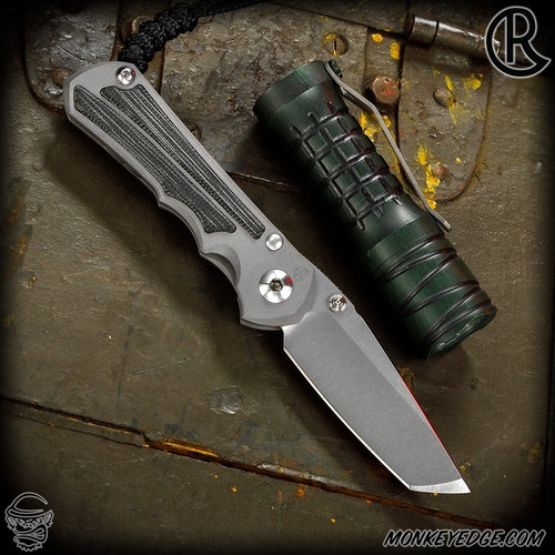 Chris Reeve Knives Folder: Inkosi Small Inlay - Tanto Black Micarta Left handed