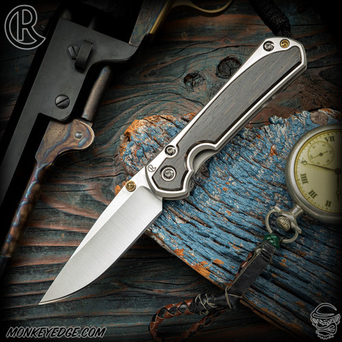 Chris Reeve Knives Folder: Sebenza 31 Small Inlay - Drop Point Bog Oak Polished