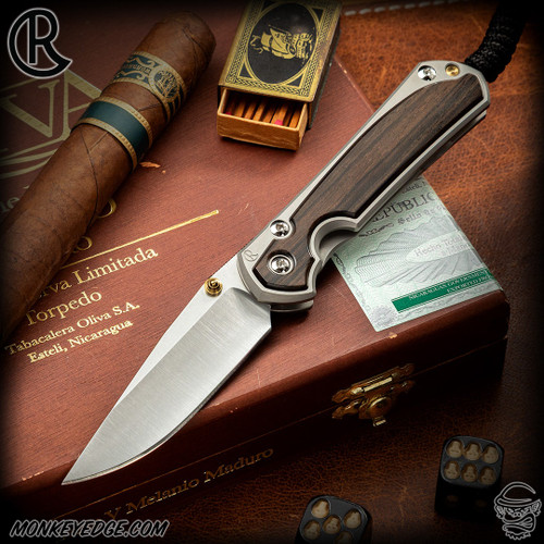 Chris Reeve Knives Folder: Sebenza 31 Small Inlay - Drop Point Macassar Ebony Polished