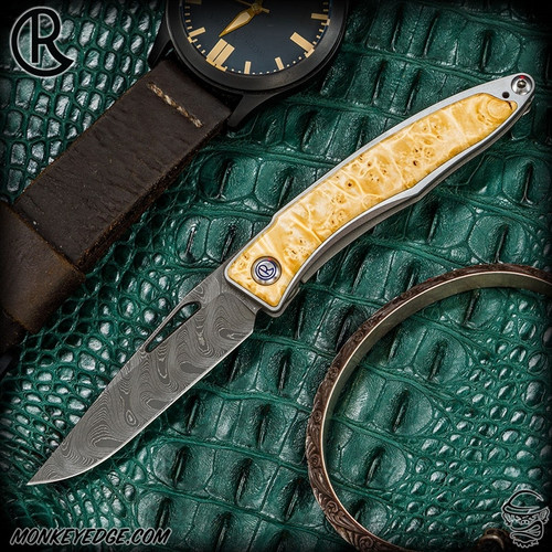 Chris Reeve Knives Folder: Mnandi - Box Elder/Boomerang Damascus