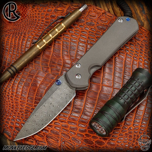 Chris Reeve Knives Folder: Sebenza 31 Large - Drop Point Raindrop Damascus