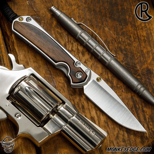 Chris Reeve Knives Folder: Sebenza 31 Small Inlay - Drop Point Macassar Ebony Polished Left Handed