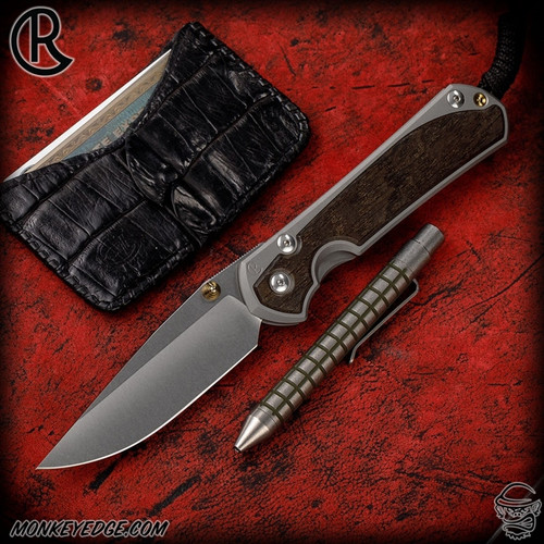 Chris Reeve Knives Folder: Sebenza 31 Large Inlay - Drop Point Bog Oak