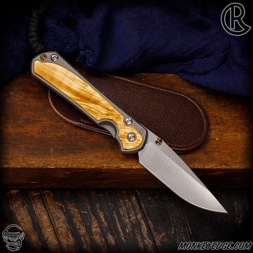 Chris Reeve Knives Folder: Sebenza 31 Small Inlay - Drop Point Box Elder Left Handed